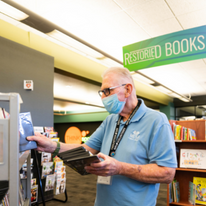 library volunteer Tom