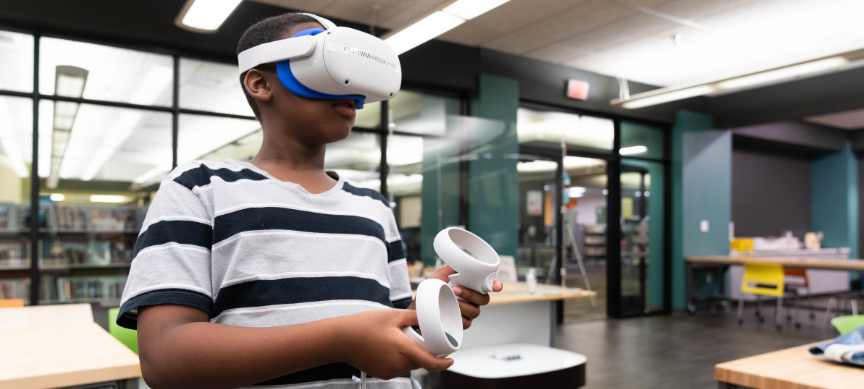 Boy with VR Headset